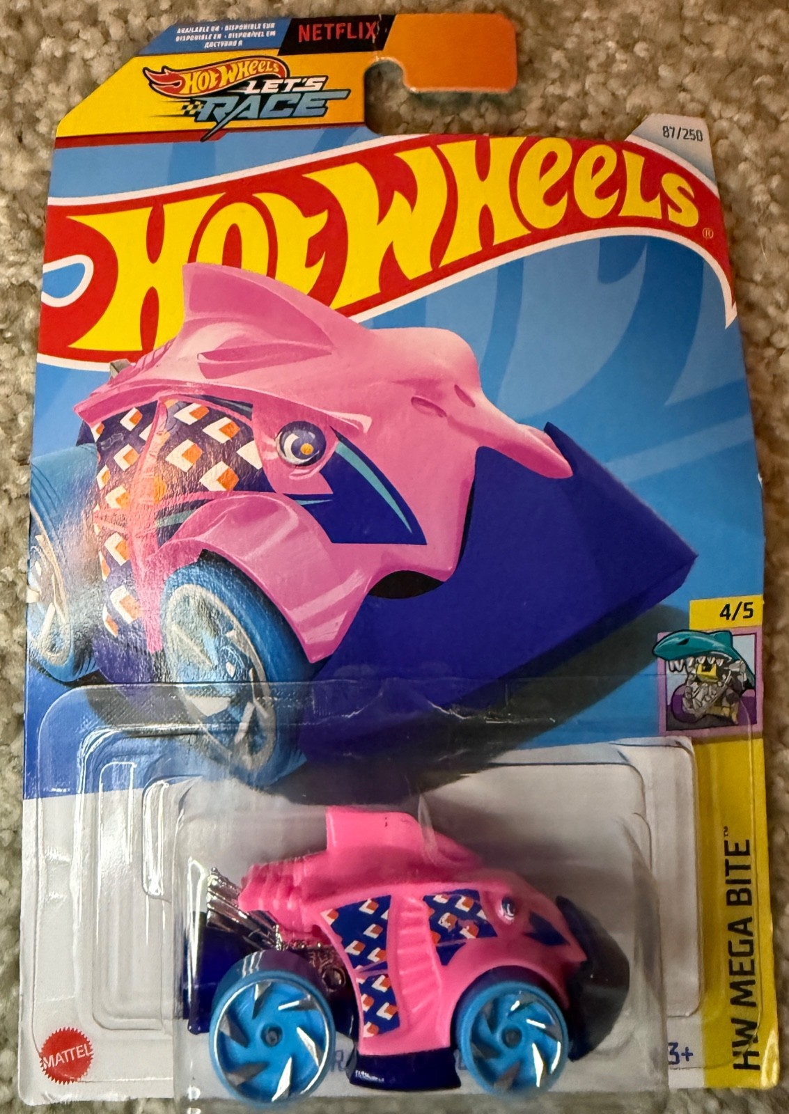 Hot Wheels 2024 HW Mega Bite 4/5 Piranha Terror 87/250 Pink Factory Sealed