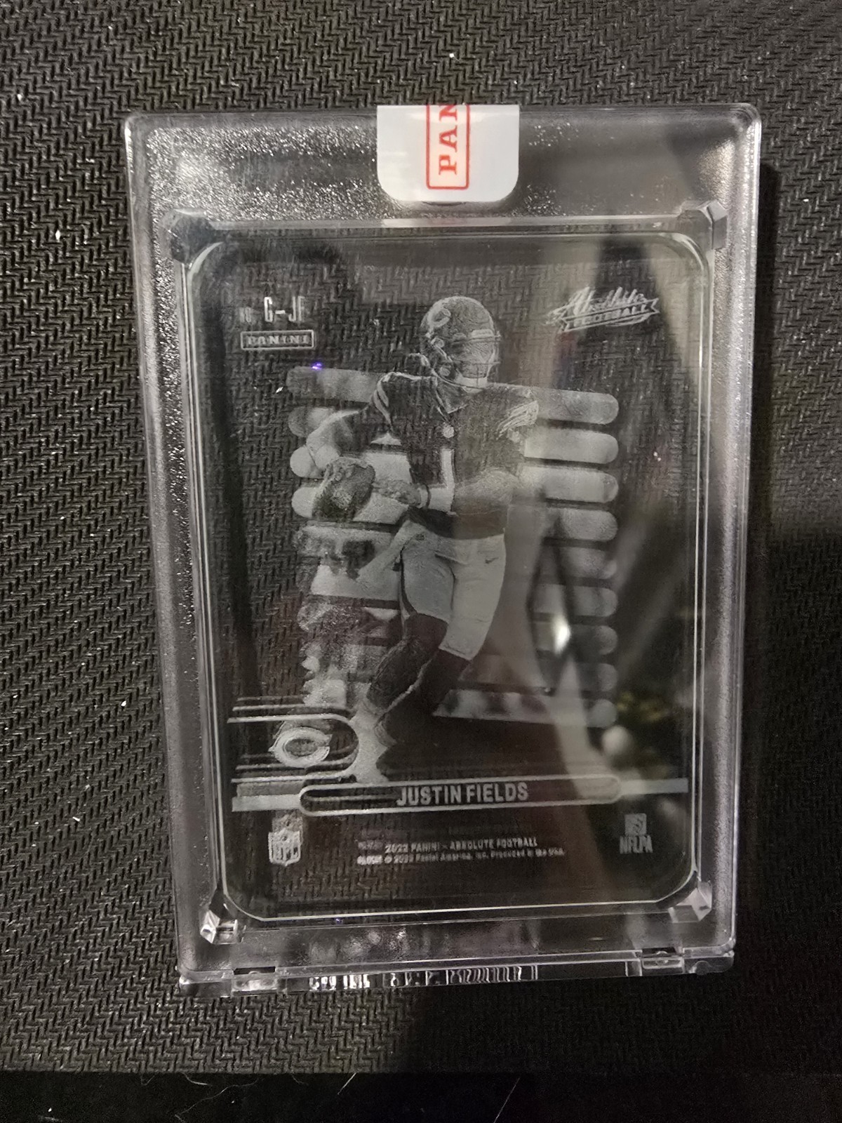 Justin Fields Panini Absolute Glass SSP G-JF 2022 JETS