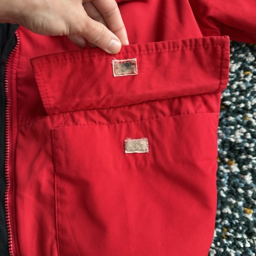 Vintage Tony Lama Bomber Jacket Puffy Coat Red Black Size Medium Lined - Picture 8 of 15