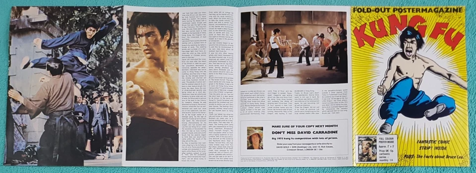 Bruce Lee - Fold-out poster magazine Kung Fu- Authentic 1975 issue EXCELLENT - Image 4 of 4