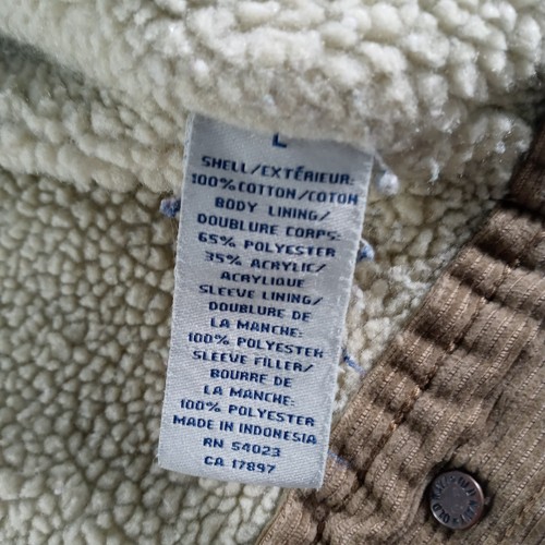Old Navy Jacket Boys Sz Large Brown Trucker Corduroy Sherpa Lined Coat Western - Picture 8 of 9