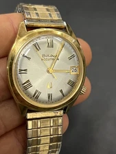 Vintage Bulova Accutron Date Indicator Tuning Fork Men's Watch - Running