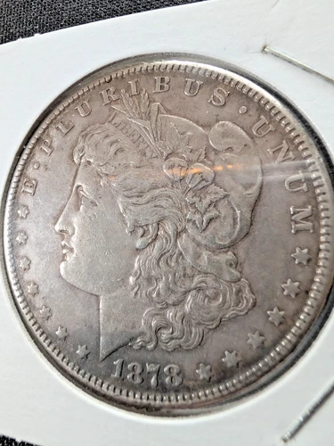 1878-S Morgan Silver Dollar 7 Tail Feathers $1 U.S. Coin VF-XF