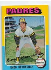 1975 Topps #84 Enzo Hernandez - San Diego Padres NEAR MINT