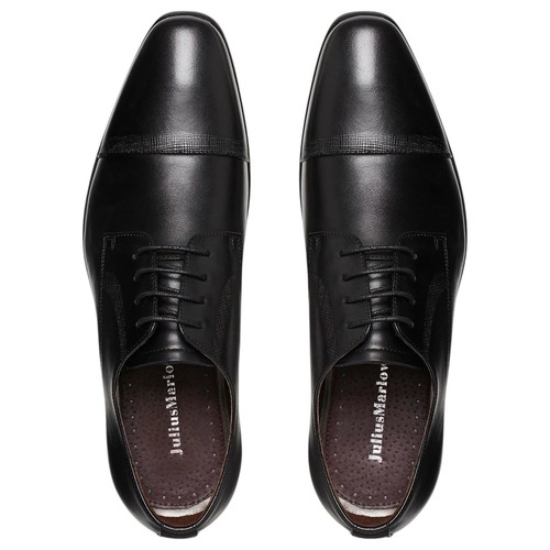 Mens Julius Marlow Jaded Work Leather Black Lace Up Dress Shoes - Picture 3 of 5