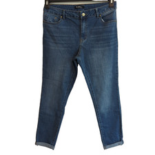 D. Jeans Womens Jeans Straight Ankle Blue Denim Cuffed Stretch Size 12-lp