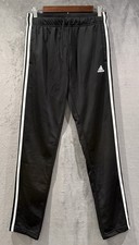adidas Women's Warm-Up Tricot Regular 3-Stripes Black Track Pants Size S Soccer