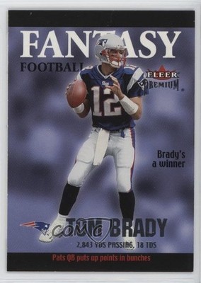 2002 Fleer Premium Fantasy Team 984/1200 Tom Brady #5FT 7v7