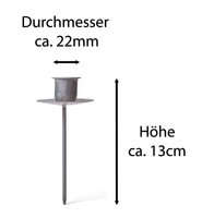 Novaliv KerzenstäNder Stabkerze, Kerzenpin, Kerzenhalter, 4X Stabkerzen Grau