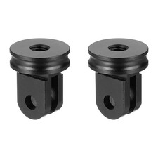 2 Pcs 1/4" Camera Screw Tripod Conversion Mount Adapter, Black