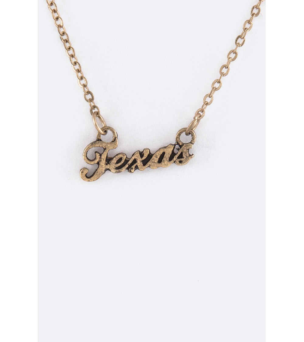 17 Inch Stylish Texas State Women Pendant Necklace Earrings Jewelry Gift Set