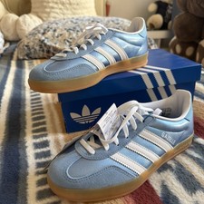 Adidas Gazelle Indoor Blue Cloud White Gum Women's JS1407 Women's Size