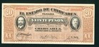 20 Pesos 1915 (VF/XF) El Estado De Chihuahua - Pagara, Mexico ** PAPER CURRENCY — photo 2