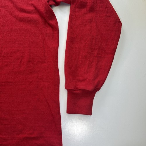 Vintage Lands End Rugby Football Union Shirt Mens XL Tall USA Red Heavyweight - Picture 8 of 16