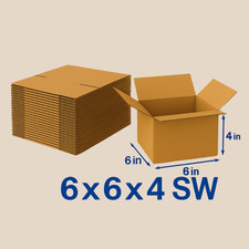 100 Pack 6x6x4 32ECT Corrugated Shipping Boxes Cardboard Mailing Packing Carton