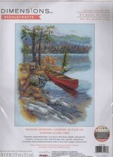 NIP DIMENSIONS OUTDOOR ADVENTURE CROSS STITCH KIT 11IN X 14IN