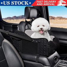 Dog Car Seat Pet Car Booster Seat Center Console Dog Sea for 15 Lbs Small Dogs