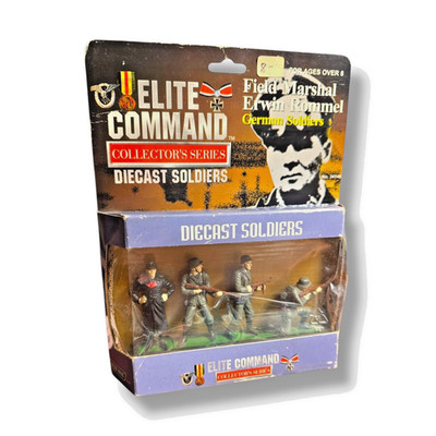 Elite Command Erwin Rommel German Soldiers Diecast Figures Blue Box