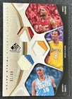 KOBE BRYANT LEBRON JAMES CARMELO 2006-07 SP GAME USED AUTHENTIC TRIPLE PATCH /10