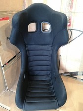 Sedile sportivo non reclinabile monoscocca in tessuto nero