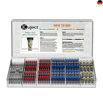 Kuject 200stk Kabelverbinder Wasserdicht Isoliert, Lötverbinder Set mit 