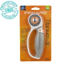 Fiskars 01-005874 Titanium Softgrip Comfort Loop Handle Rotary Cutter, 45mm Gray