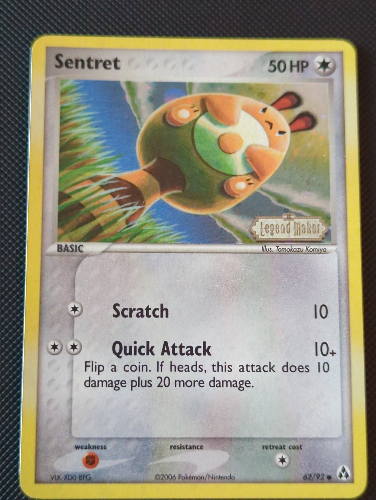 Pokémon TCG Sentret EX Legend Maker 62/92 Reverse Holo Common Card 2006