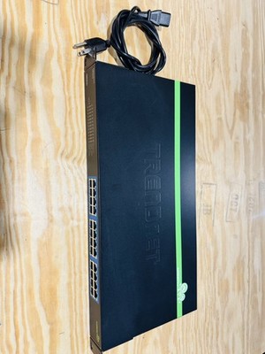 TRENDnet TEG-S24G 24-Port Gigabit GREENnet Switch. wRack Mount Ears & Pwr Cable