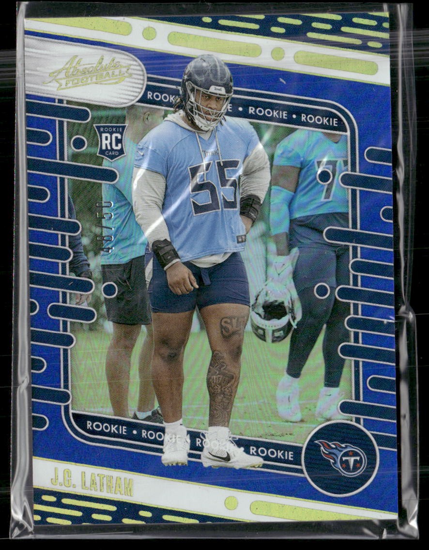 2024 Panini Absolute #107 J.C. Latham Blue Spectrum #/50
