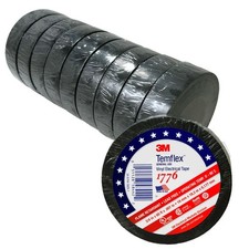 1776 Temflex Insulated Vinyl Black Electrical Tape 3/4" x 60 FT - USA Made - ...