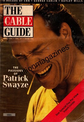 1990 TV Cable Guide June - Patrick Swayze; George Carlin; Rosie O'Donnell; Rare