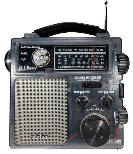 Eton Radio 5 Band AM/FM WX Notfallradio mit manueller Handkurbel, Licht - FR300