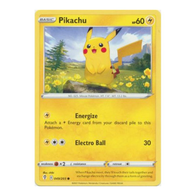 Pikachu 049/203 Evolving Skies Schwert & Schild Pokemon Karten TCG Near Mint NM
