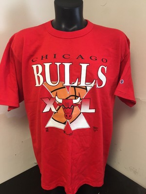Vintage Chicago Bulls Champion T Shirt Sz XL 90âs NWT | eBay