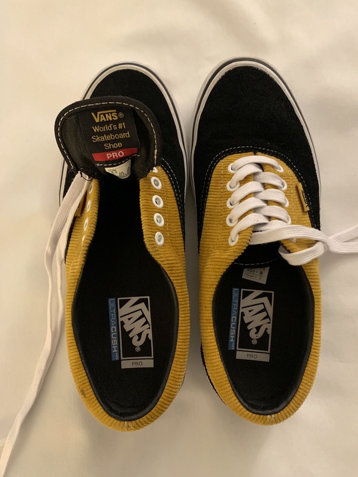 vans ultracush yellow
