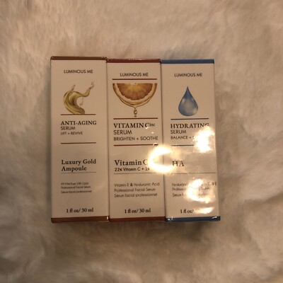 Luminous ME Anti-Aging Serum 1 oz. Lift + Revive  3-Pack EXPIRES 11/23 FREE SHIP