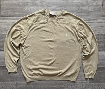 Vintage YSL Yves Saint Laurent Sweater Pullover Crew Neck Beige