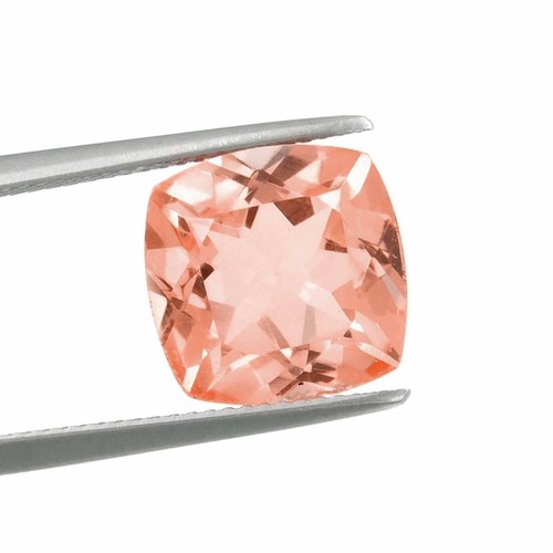 Erstaunliche Pfirsich Morganit Doublets Kissenschliff facettierter loser Edelstein 5 kt 12 mm - Bild 1 von 3