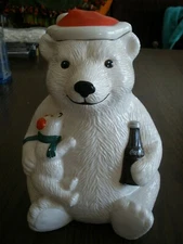 COCA-COLA / TELAFLORA / BEAR with CUB COOKIE JAR 1998