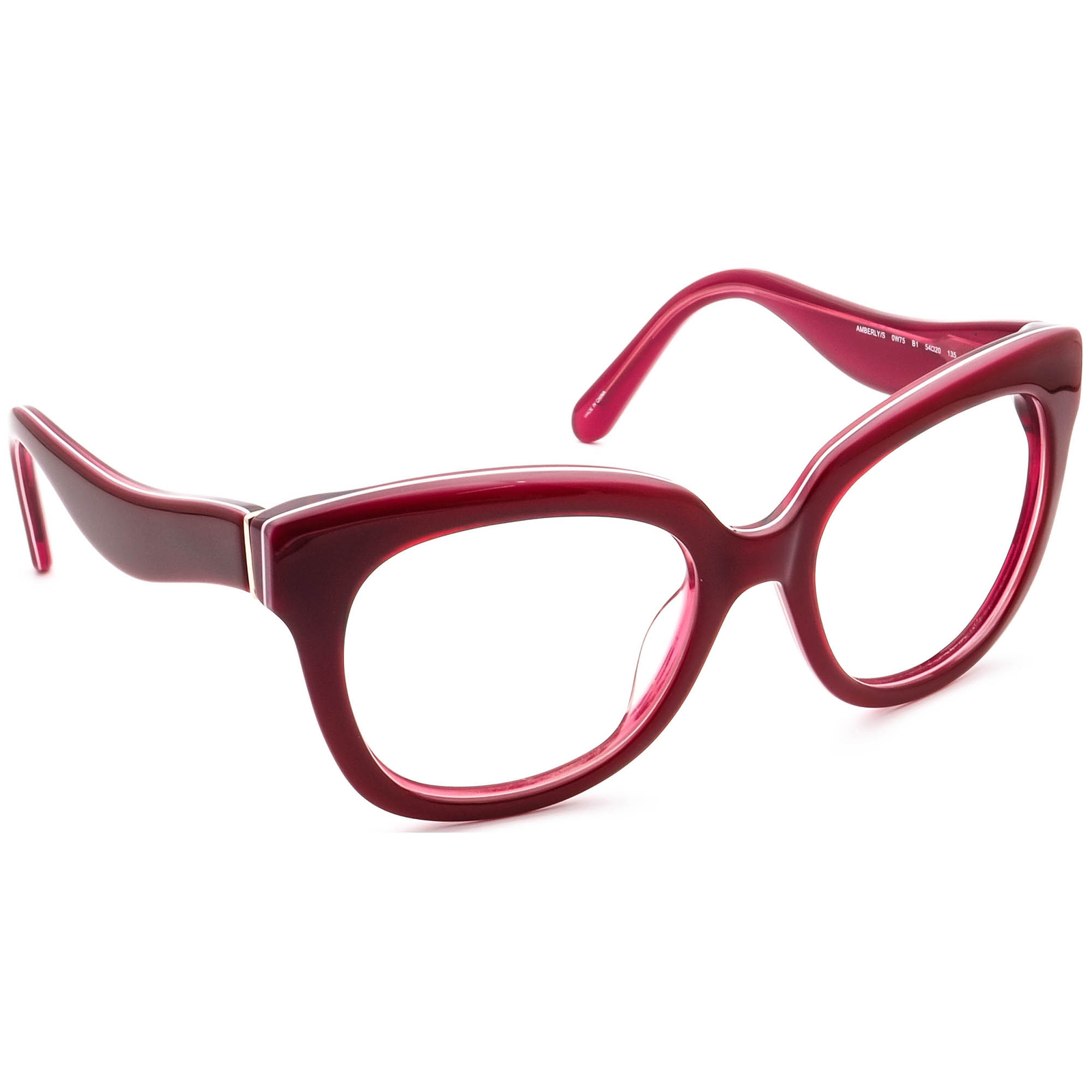 Kate Spade Sunglasses Frame Only Amberly/s 0W75 Red on Pink Semi Cat Eye 54  mm | eBay