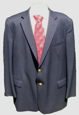 Brooks Brothers Men's Navy Blue Solid Wool Blazer 