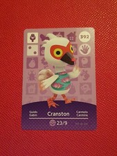 CRANSTON ANIMAL CROSSING AMIIBO SERIES 4 CARD #392 TRACKED AU POST geniuine