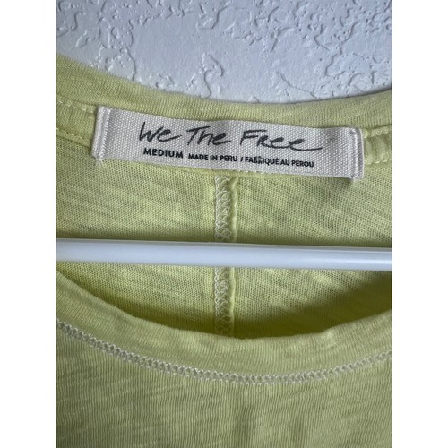 Free People "We The Free" Yellow Sleeveless Tshirt Top Sz Medium Athletic Beach - Bild 5 von 11