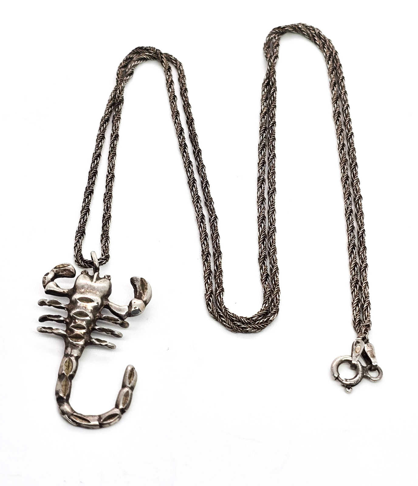 Scorpion sting solid sterling silver detailed ins… - image 4