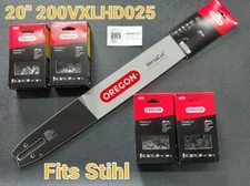 20" Oregon Stihl 039 Chainsaw Bar & 4 Chisel Chains 200VXLHD025 3/8 050 72 DL