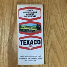 Texaco Map Alberta British Columbia Manitoba Saskatchewan Canada 1970 Gas Oil