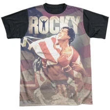 Rocky American Dreams Adult Halloween Costume T Shirt (Black Back), S-3XL