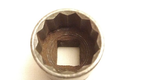 CRAFTSMAN VINTAGE -H- SERIES 11/16" X 3/8" DRIVE 12 POINT 7/8" TALL SOCKET. - Picture 5 of 6