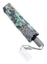 Vera Bradley UMBRELLA Compact One Touch Automatic Open Folding Fan Flowers