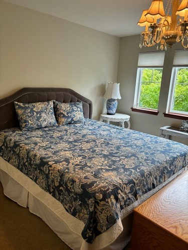 ABSOULTELY BEAUTIFUL BLUE POTTERY BARN FULL / QUEEN LINEN DUVET W 2 SHAMS #347 - Picture 5 of 15